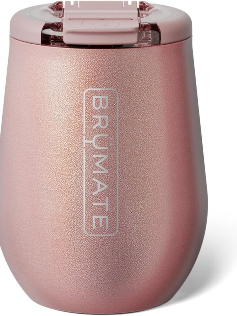 Glitter Rose Gold Insulated Wine Tumbler - 14oz, Perfect for Parties & Gifts
